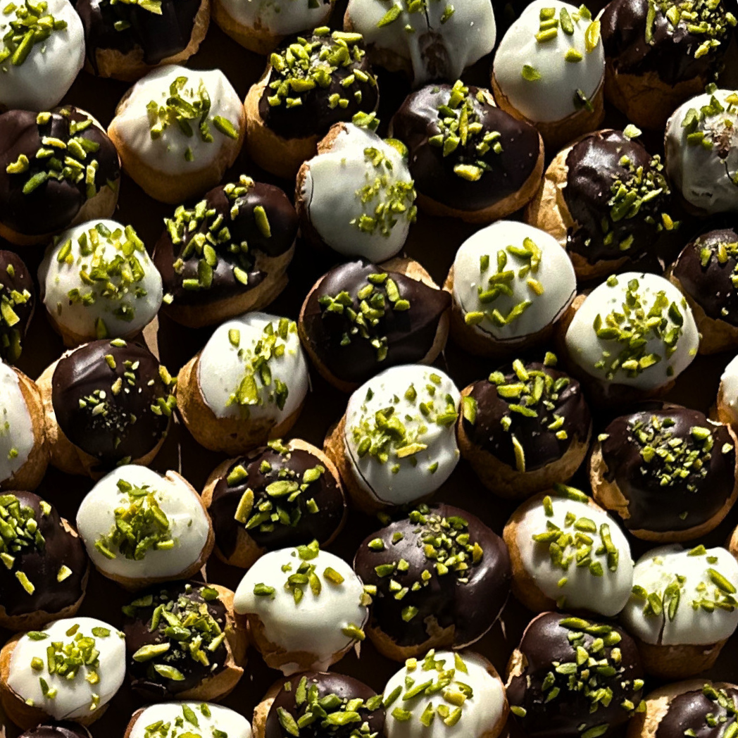 Dark Chocolate Profiteroles - 50 Pack